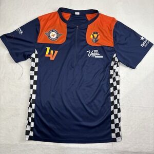 Las Vegas Aviators Blue Orange 1/4 Zip SS Baseball Jersey Shirt Men's XL